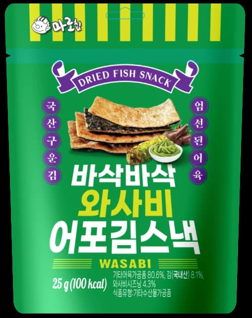 바삭바삭 와사비 어포 김스낵